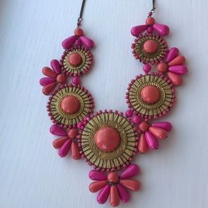Pink & Orange Large Statement Necklace